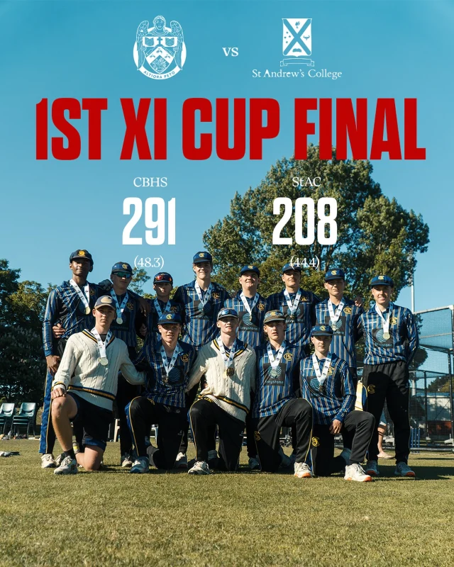 Congratulations to Christchurch Boys High School on taking out the Canterbury 1st XI Cup today

Another congratulations to St Andrew’s College 1st XI on making it to the final

CBHS will head to the National 1st XI tournament in December

#communitycricket