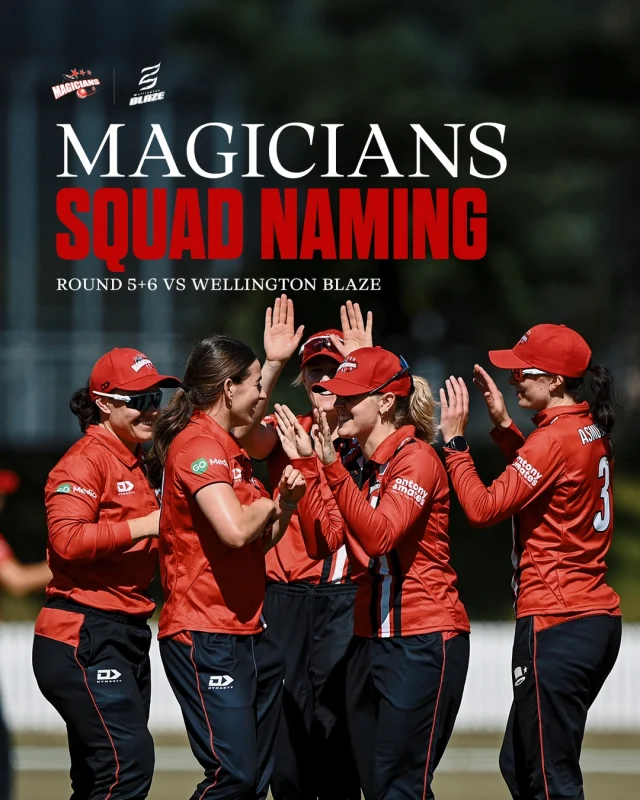 Magicians Squad for RD 5 + 6 of HBJ to face @firebirds_blaze 

Come down to Mainpower from 10:30am Saturday Sunday to watch!

#canterburymagicians

📸 @photosportnz